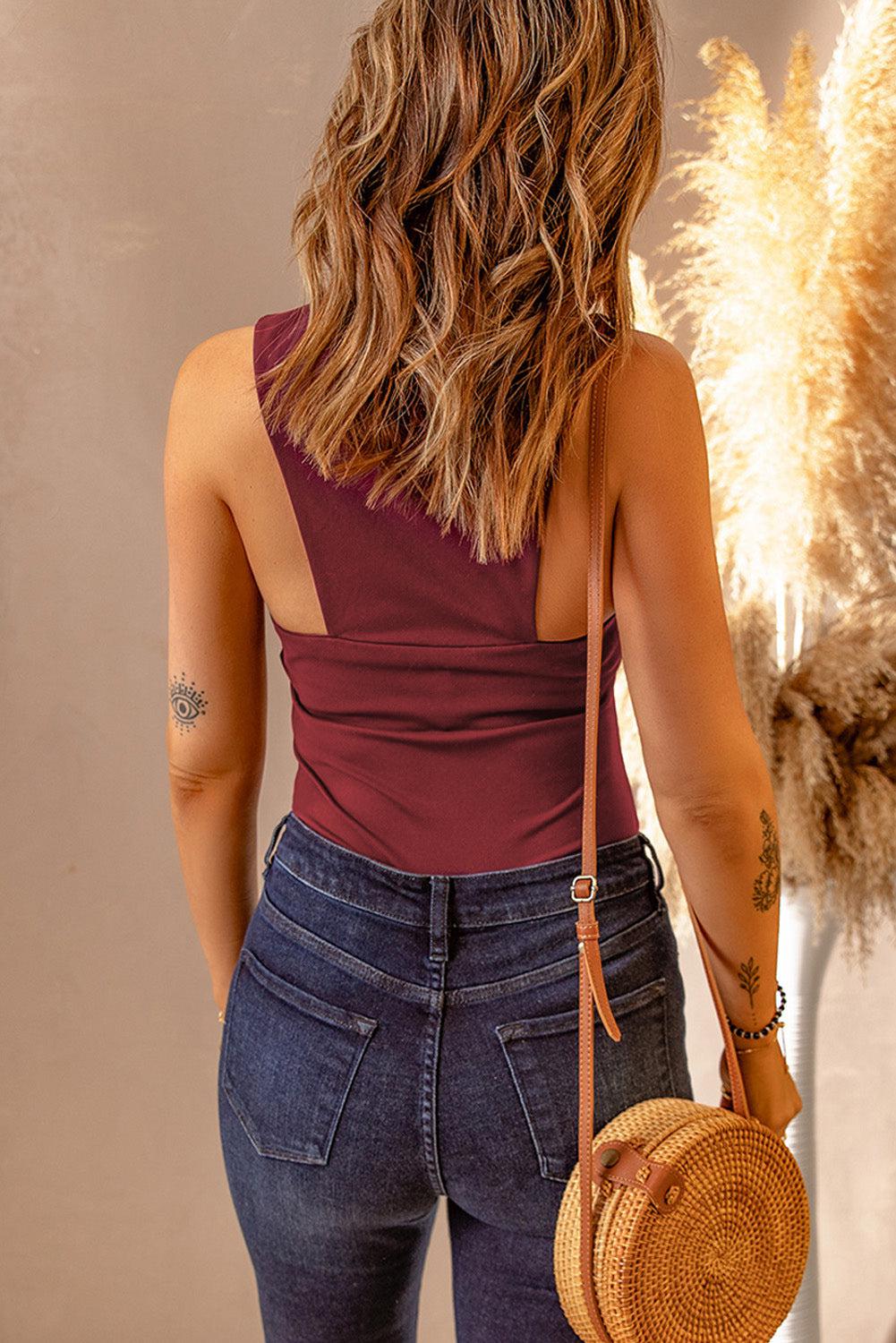 Sleeveless Square Neck Bodysuit BLUE ZONE PLANET