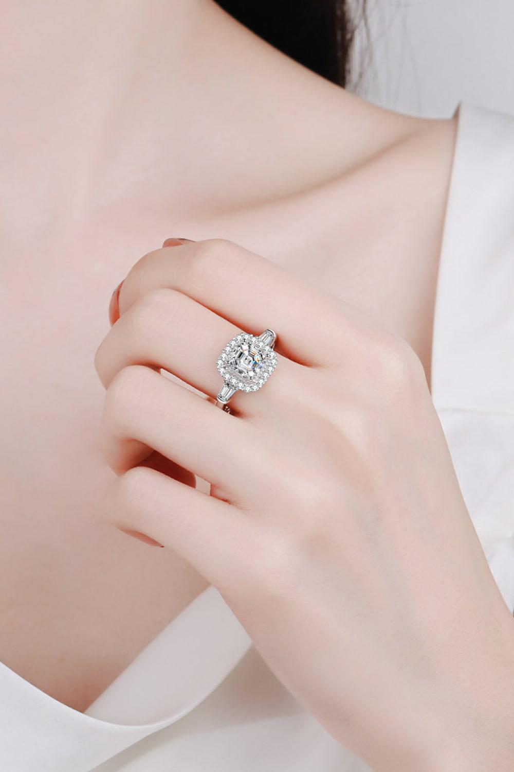 So Much Shine 2 Carat Moissanite Sterling Silver Ring BLUE ZONE PLANET