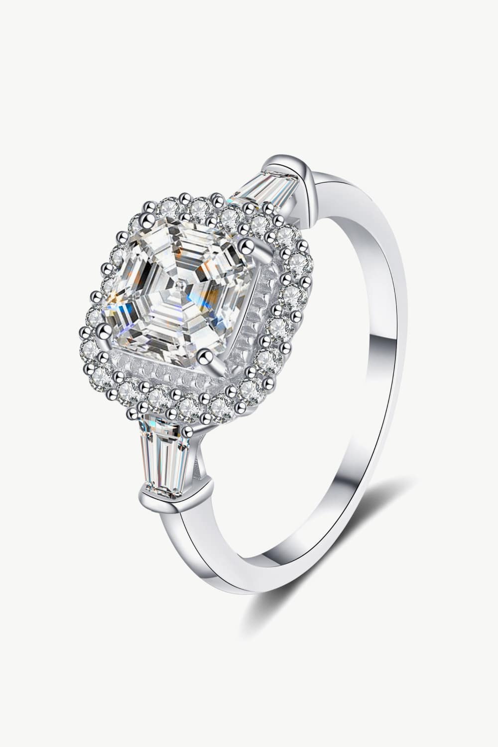 So Much Shine 2 Carat Moissanite Sterling Silver Ring BLUE ZONE PLANET