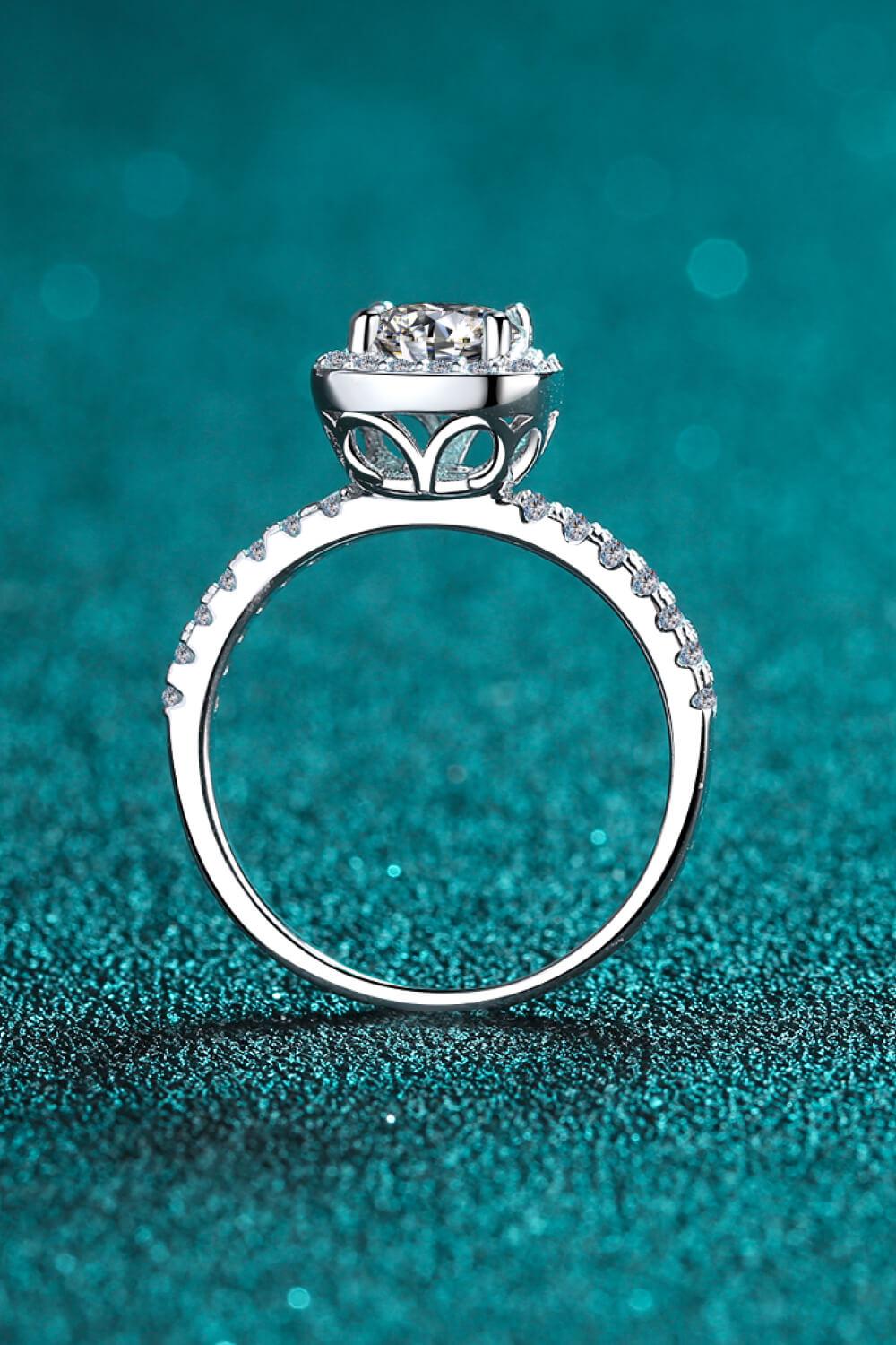 Square Moissanite Ring BLUE ZONE PLANET