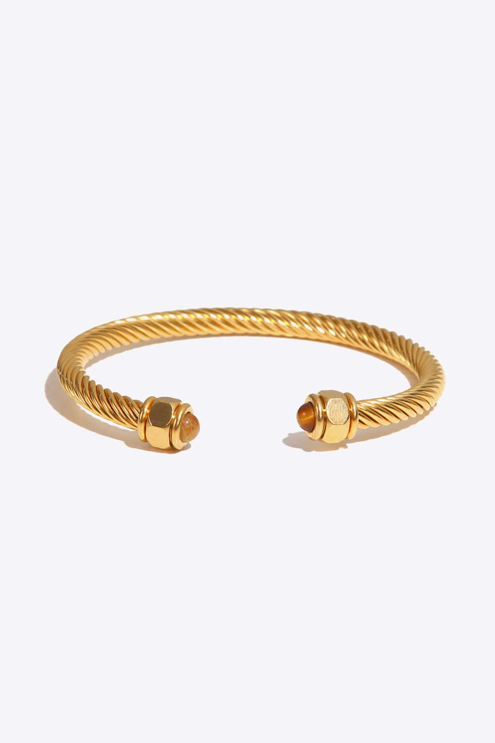 Stainless Steel Twisted C-Shaped Bracelet BLUE ZONE PLANET