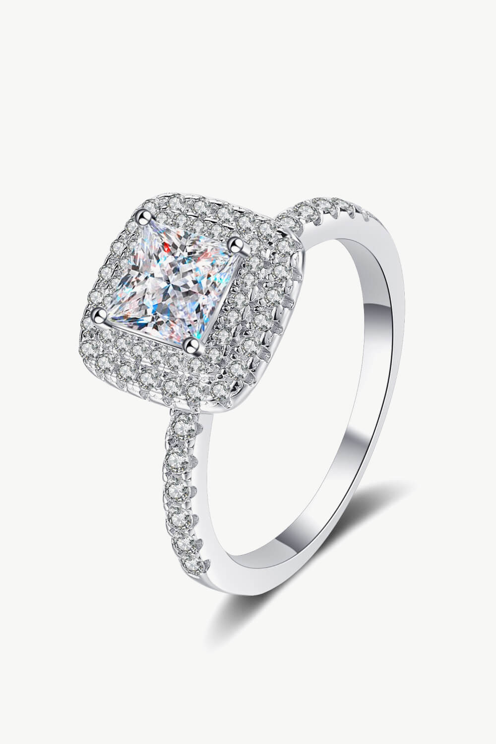Sterling Silver 1 Carat Moissanite Ring BLUE ZONE PLANET