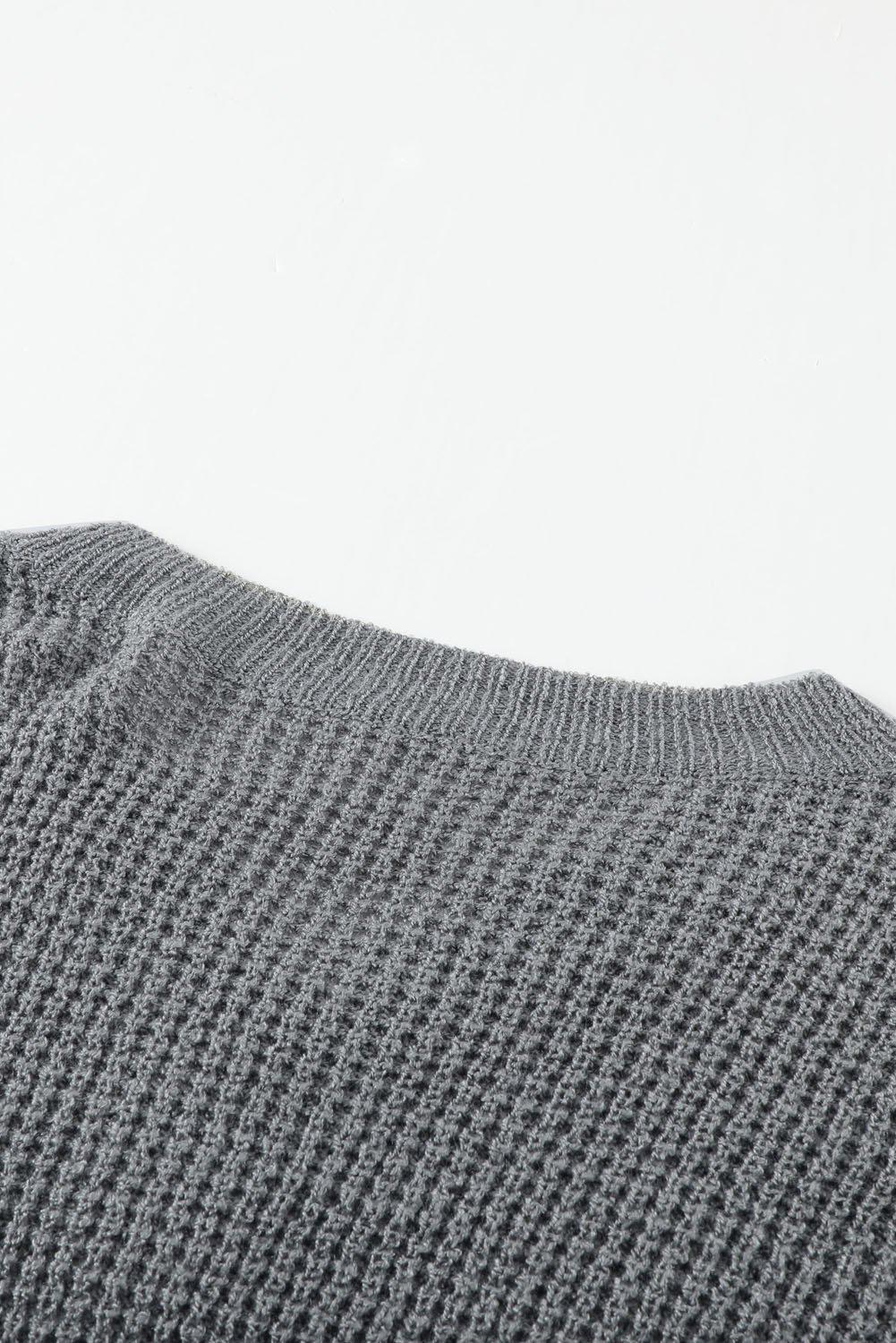 Striped Raglan Sleeve Drop Shoulder Sweater BLUE ZONE PLANET