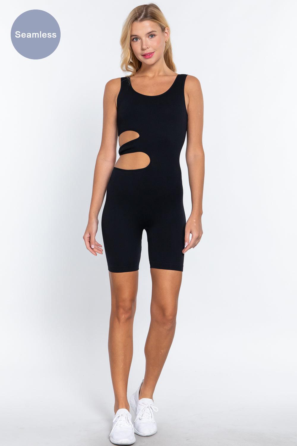 Suave Cut-out Seamless Romper Blue Zone Planet