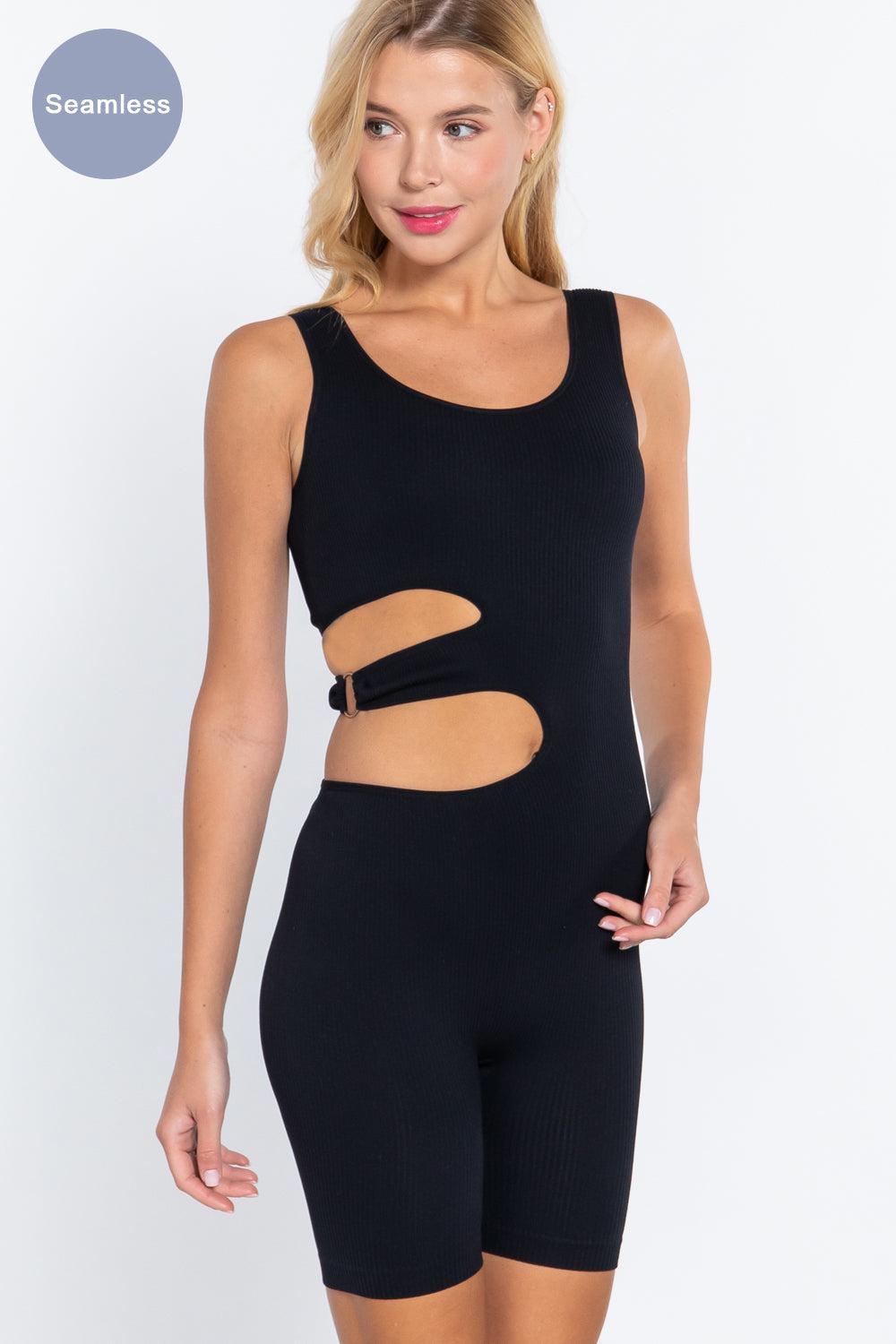 Suave Cut-out Seamless Romper Blue Zone Planet