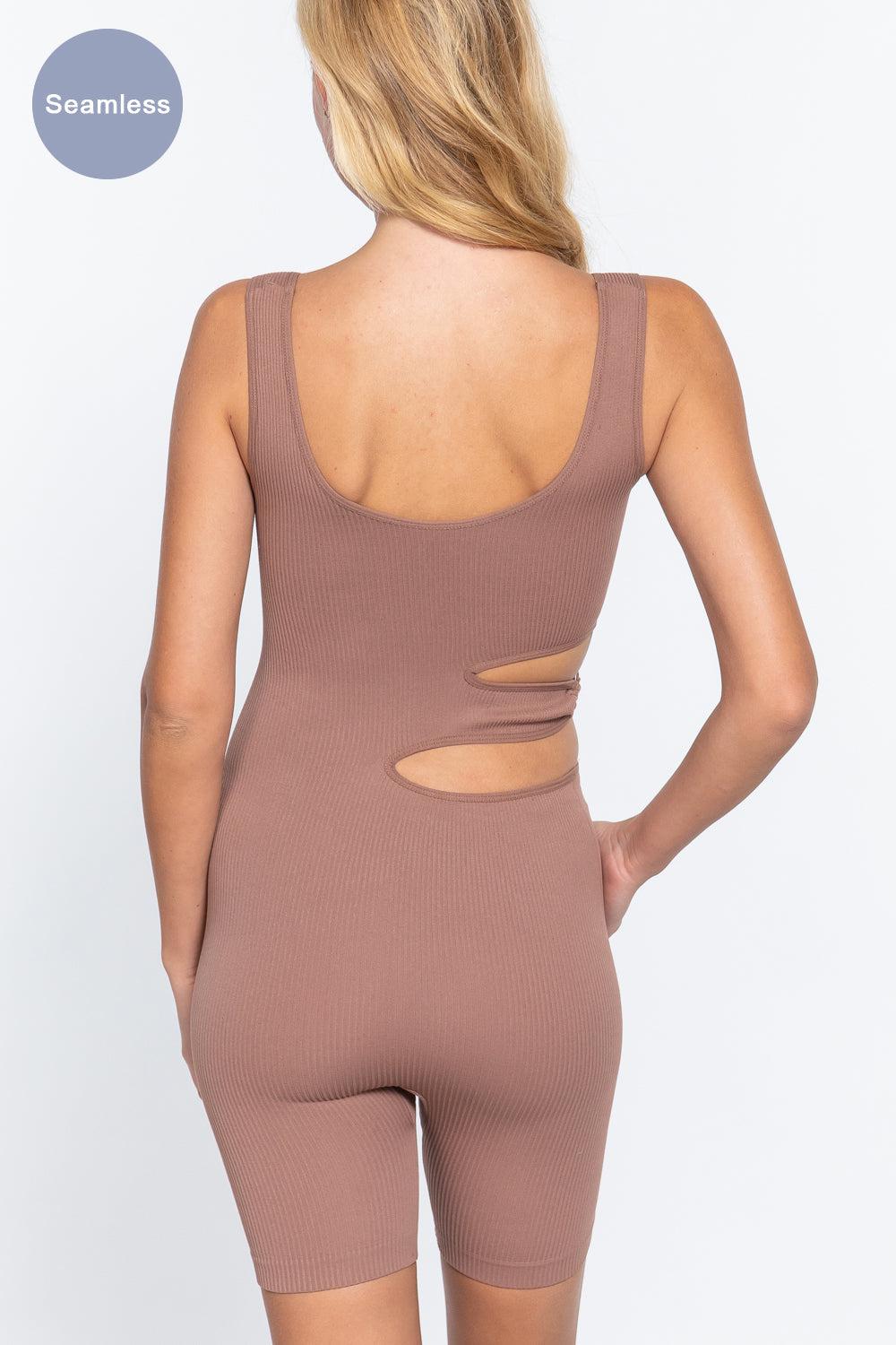 Suave Cut-out Seamless Romper Blue Zone Planet