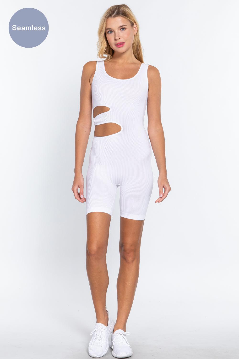 Suave Cut-out Seamless Romper Blue Zone Planet