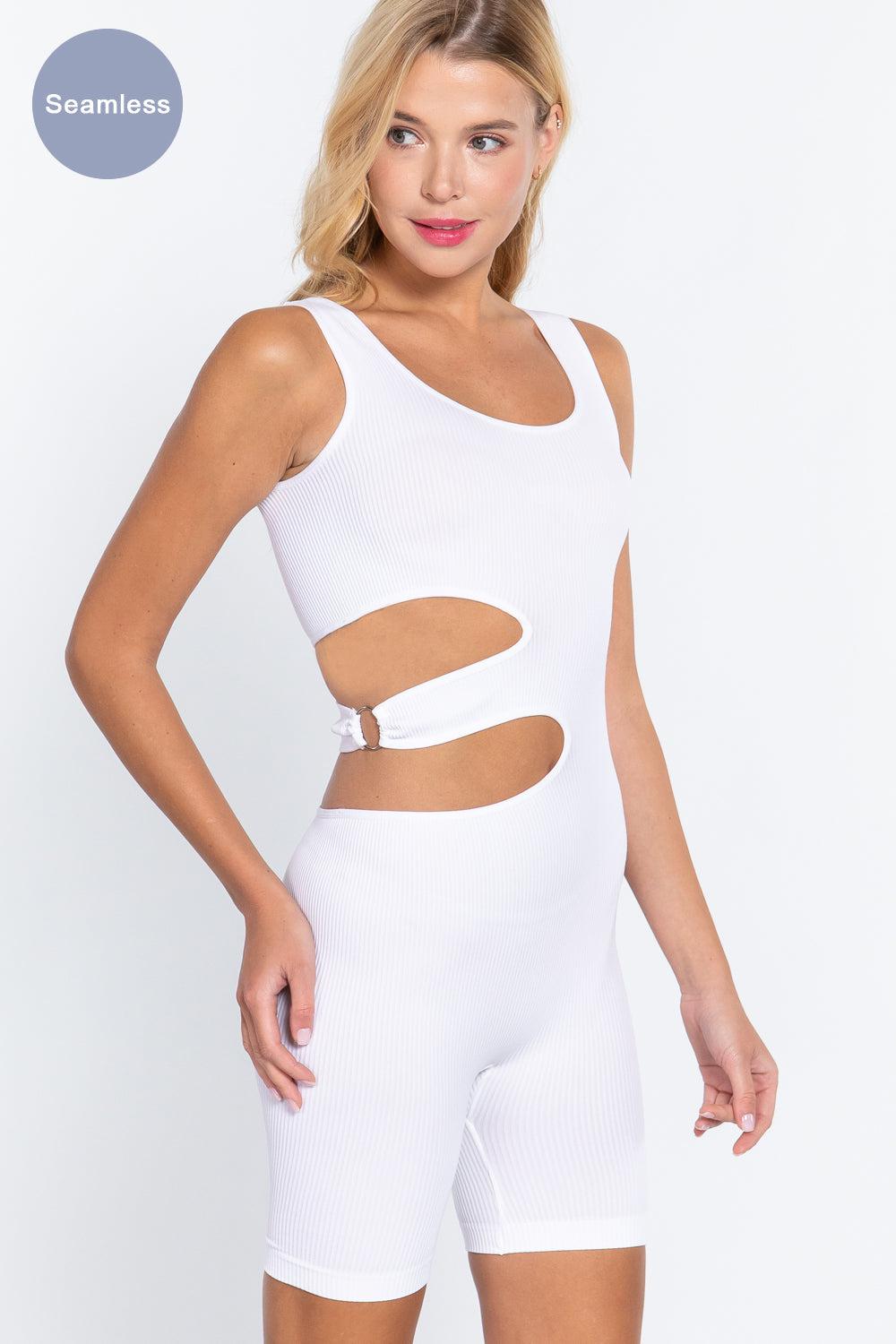 Suave Cut-out Seamless Romper Blue Zone Planet