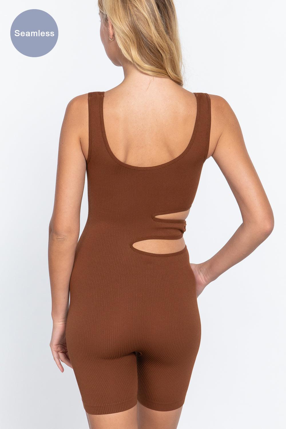 Suave Cut-out Seamless Romper Blue Zone Planet