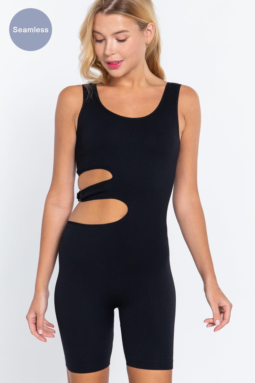 Suave Cut-out Seamless Romper Blue Zone Planet
