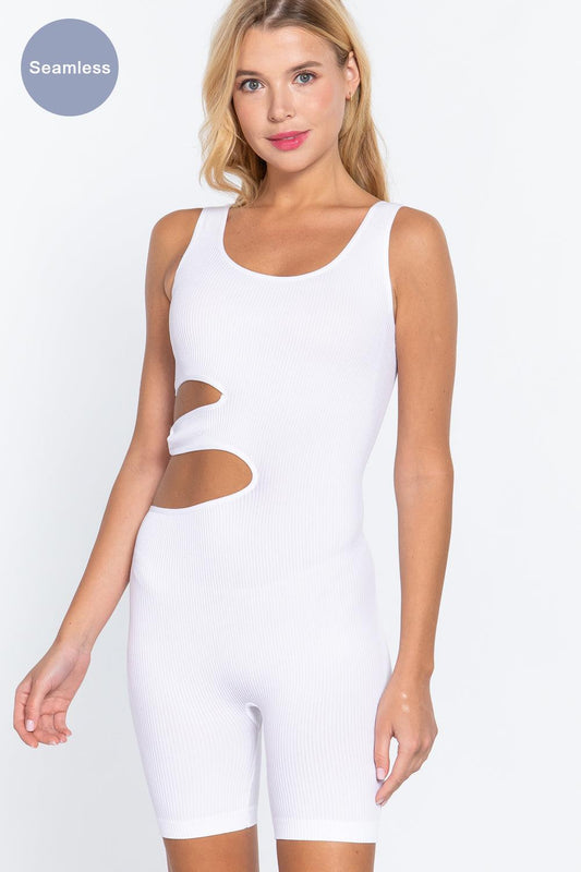 Suave Cut-out Seamless Romper Blue Zone Planet