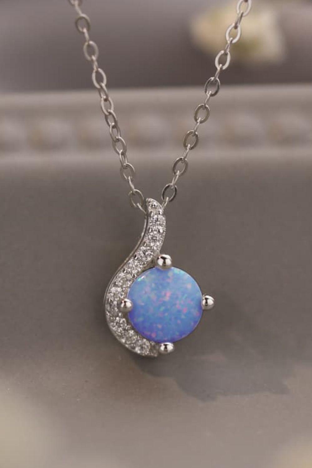 Sweet Beginnings Opal Pendant Necklace BLUE ZONE PLANET
