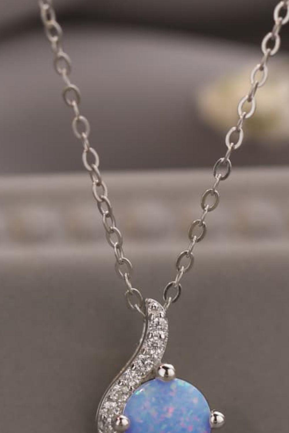 Sweet Beginnings Opal Pendant Necklace BLUE ZONE PLANET