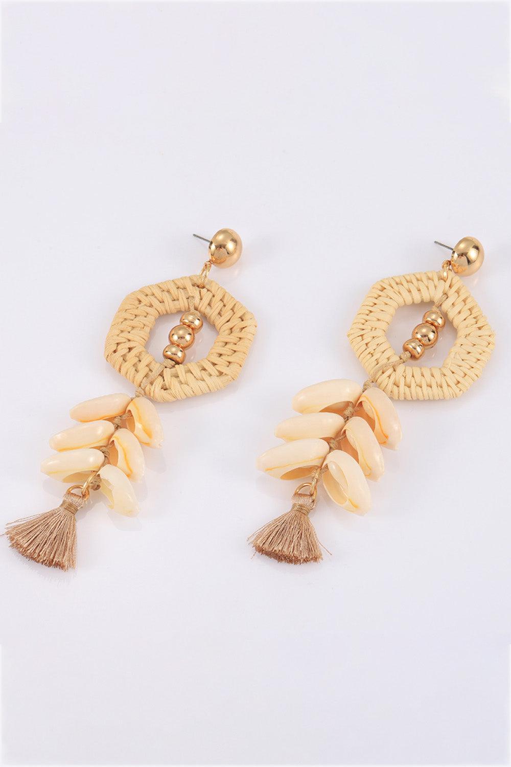 Tassel Shell Copper Earrings BLUE ZONE PLANET