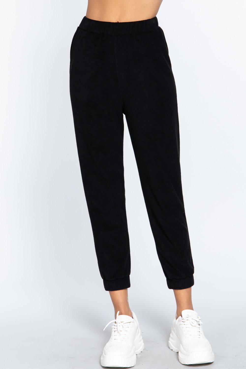 Terry Towelling Long Jogger Pants Blue Zone Planet