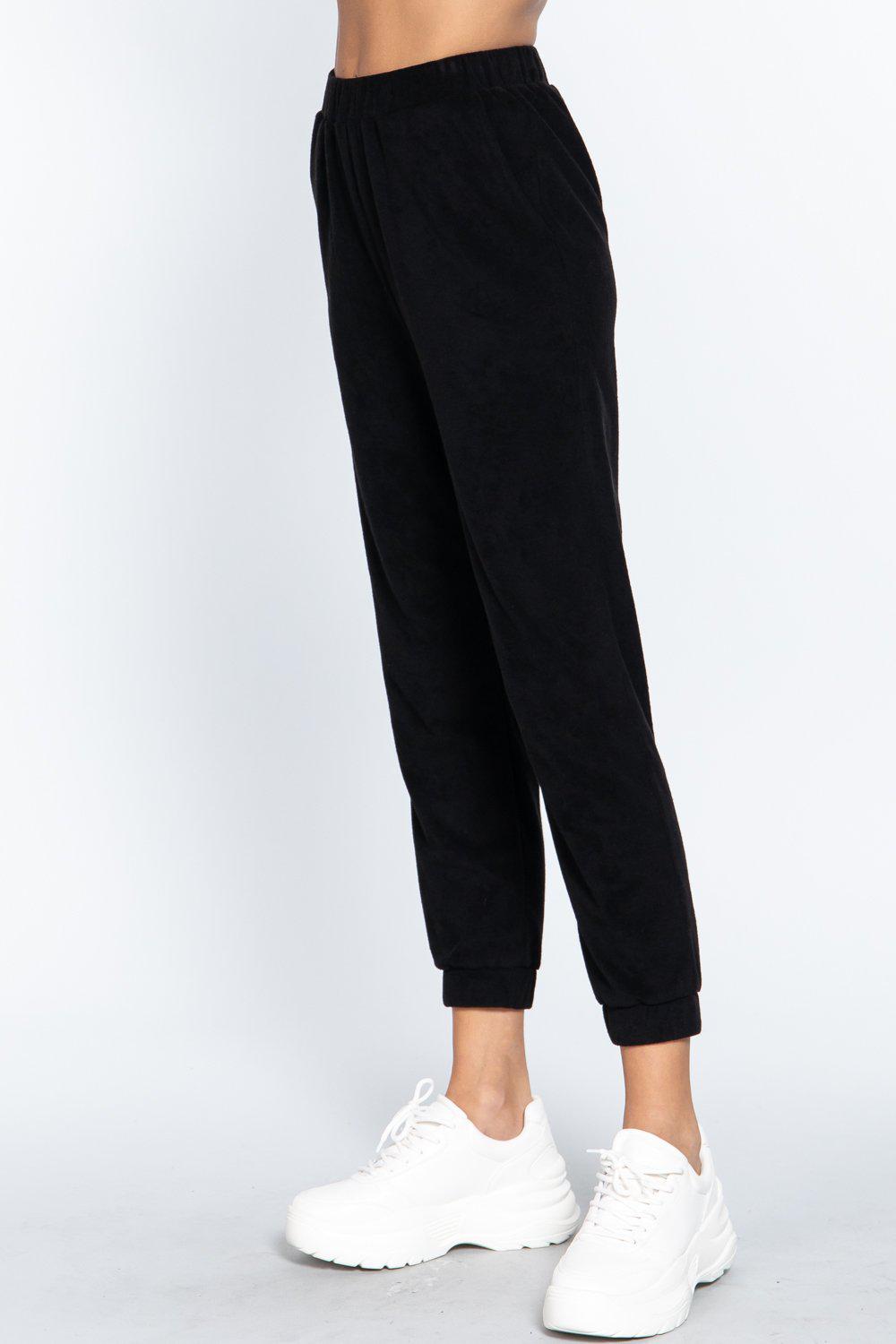 Terry Towelling Long Jogger Pants Blue Zone Planet