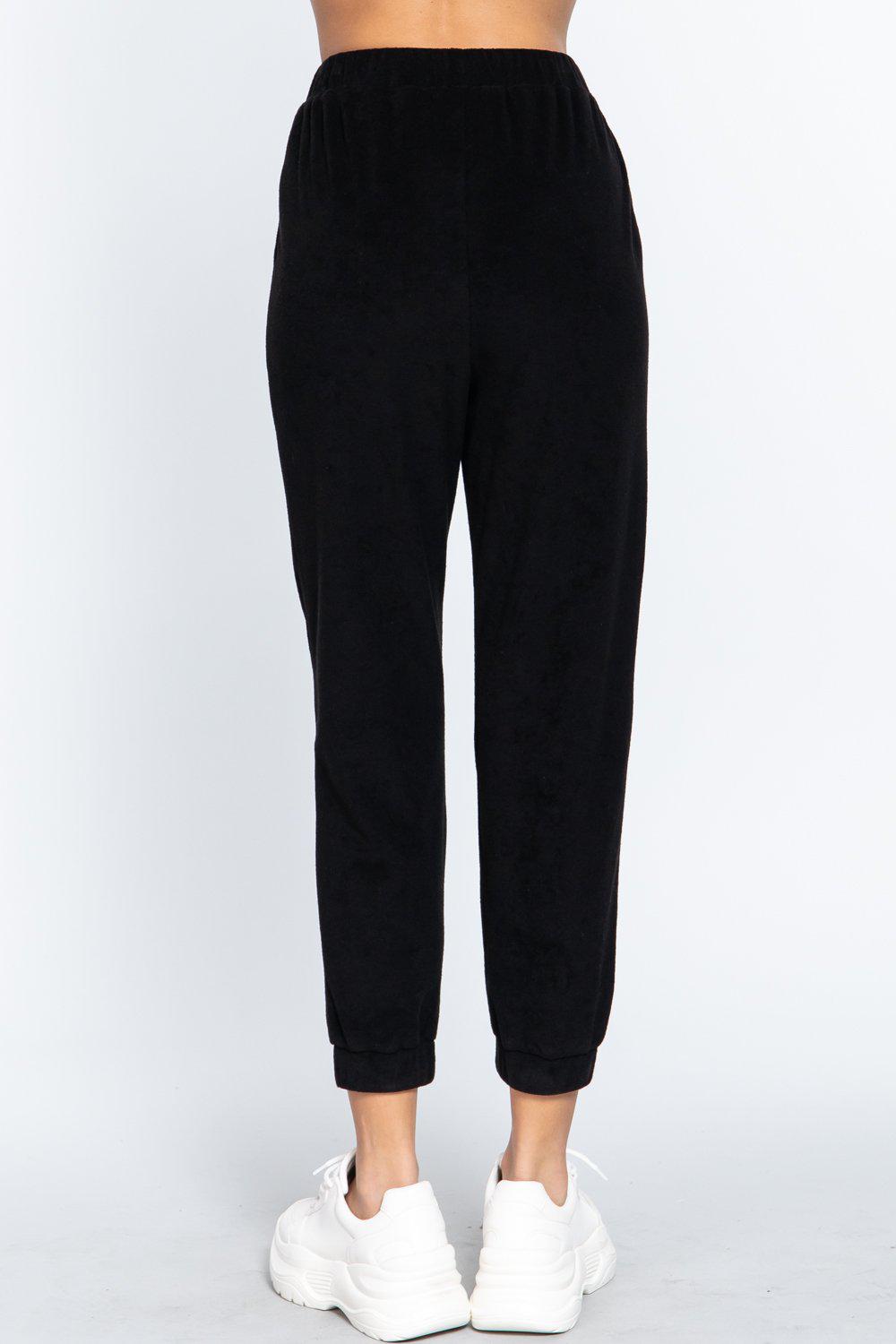 Terry Towelling Long Jogger Pants Blue Zone Planet