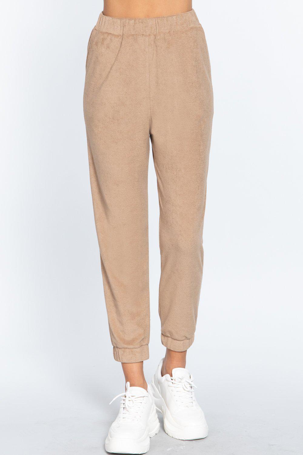 Terry Towelling Long Jogger Pants Blue Zone Planet
