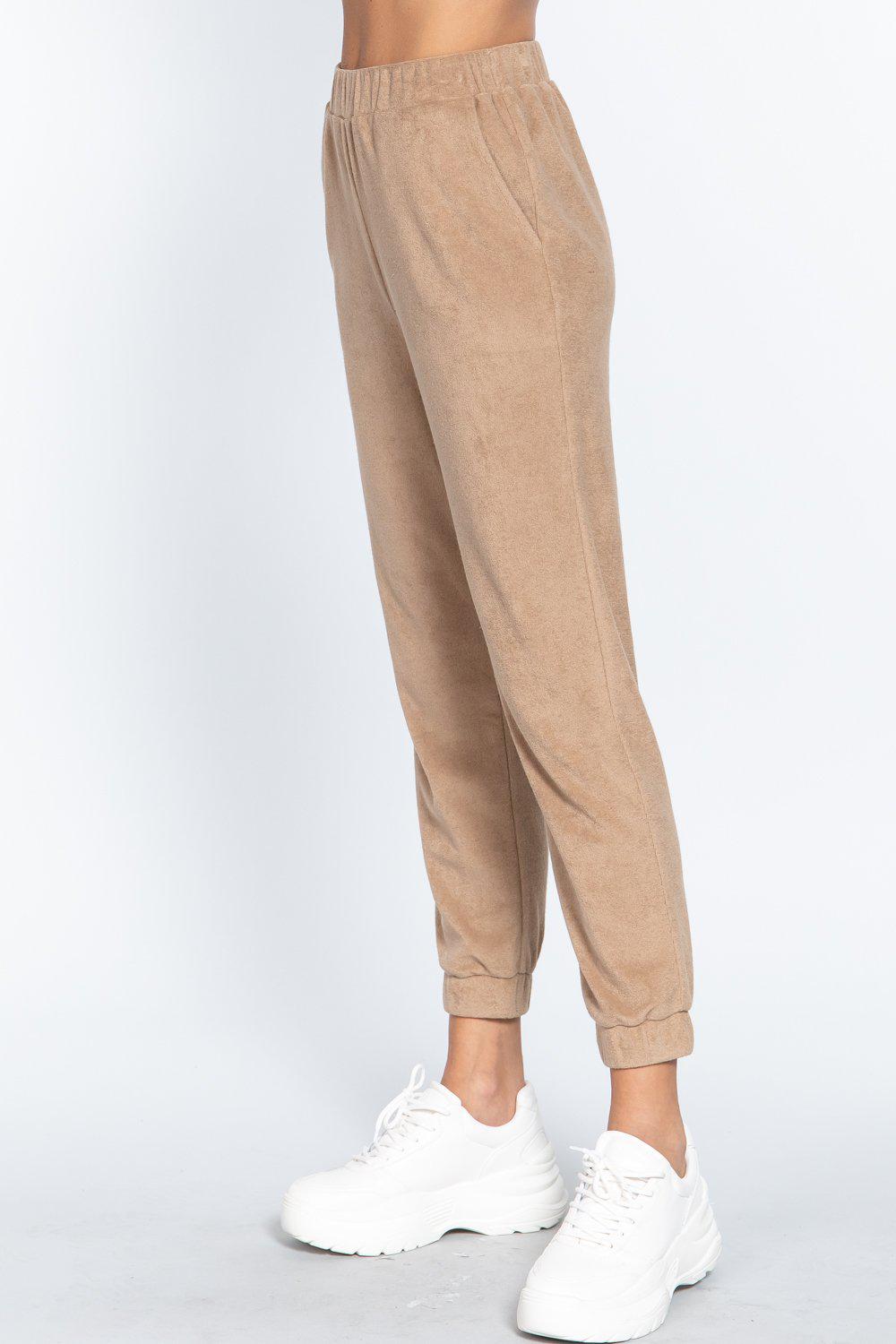 Terry Towelling Long Jogger Pants Blue Zone Planet