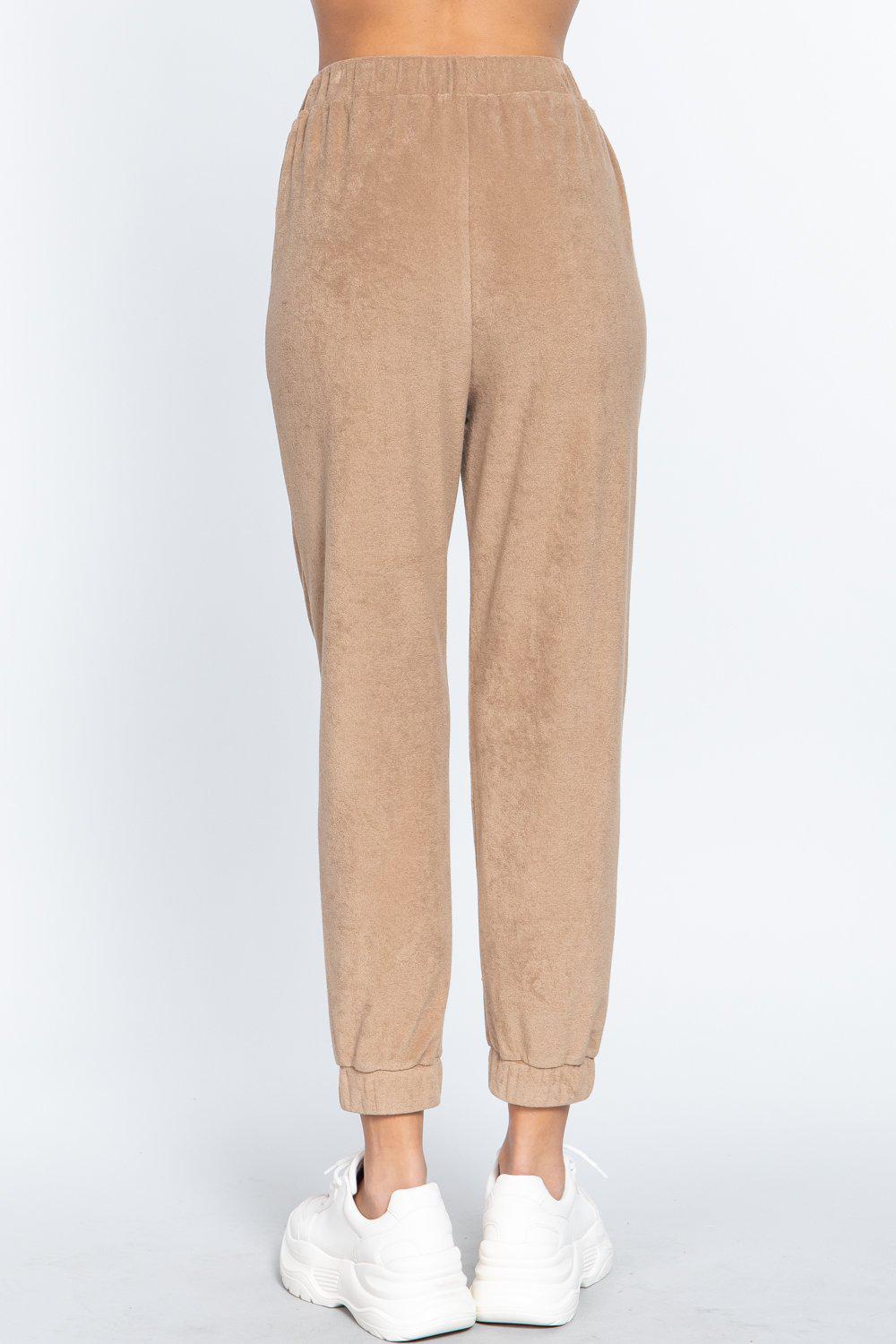 Terry Towelling Long Jogger Pants Blue Zone Planet