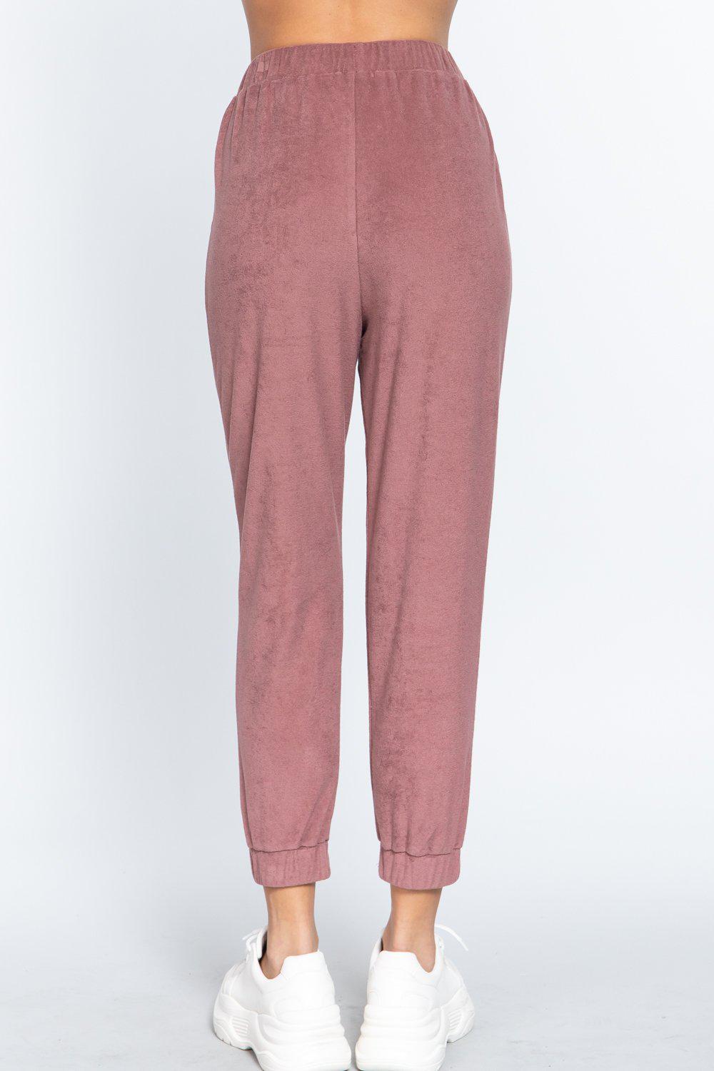 Terry Towelling Long Jogger Pants Blue Zone Planet