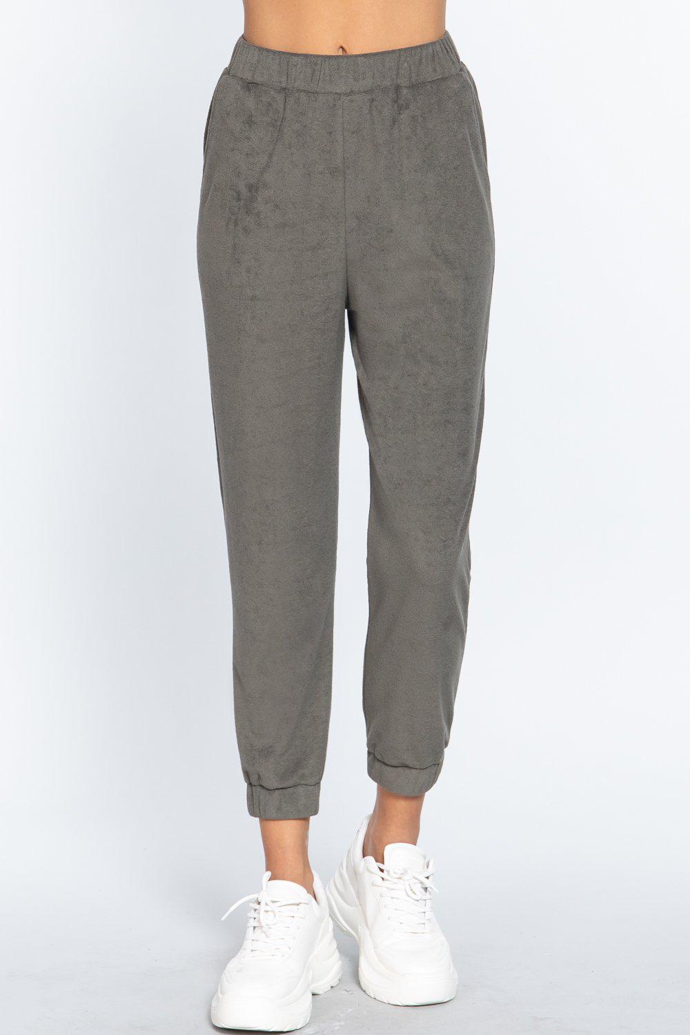Terry Towelling Long Jogger Pants Blue Zone Planet
