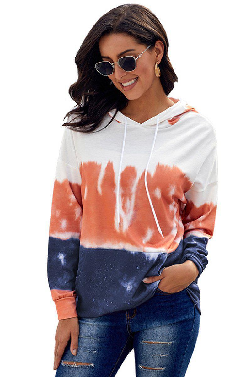 Tie Dye Drawstring Hoodie BLUE ZONE PLANET