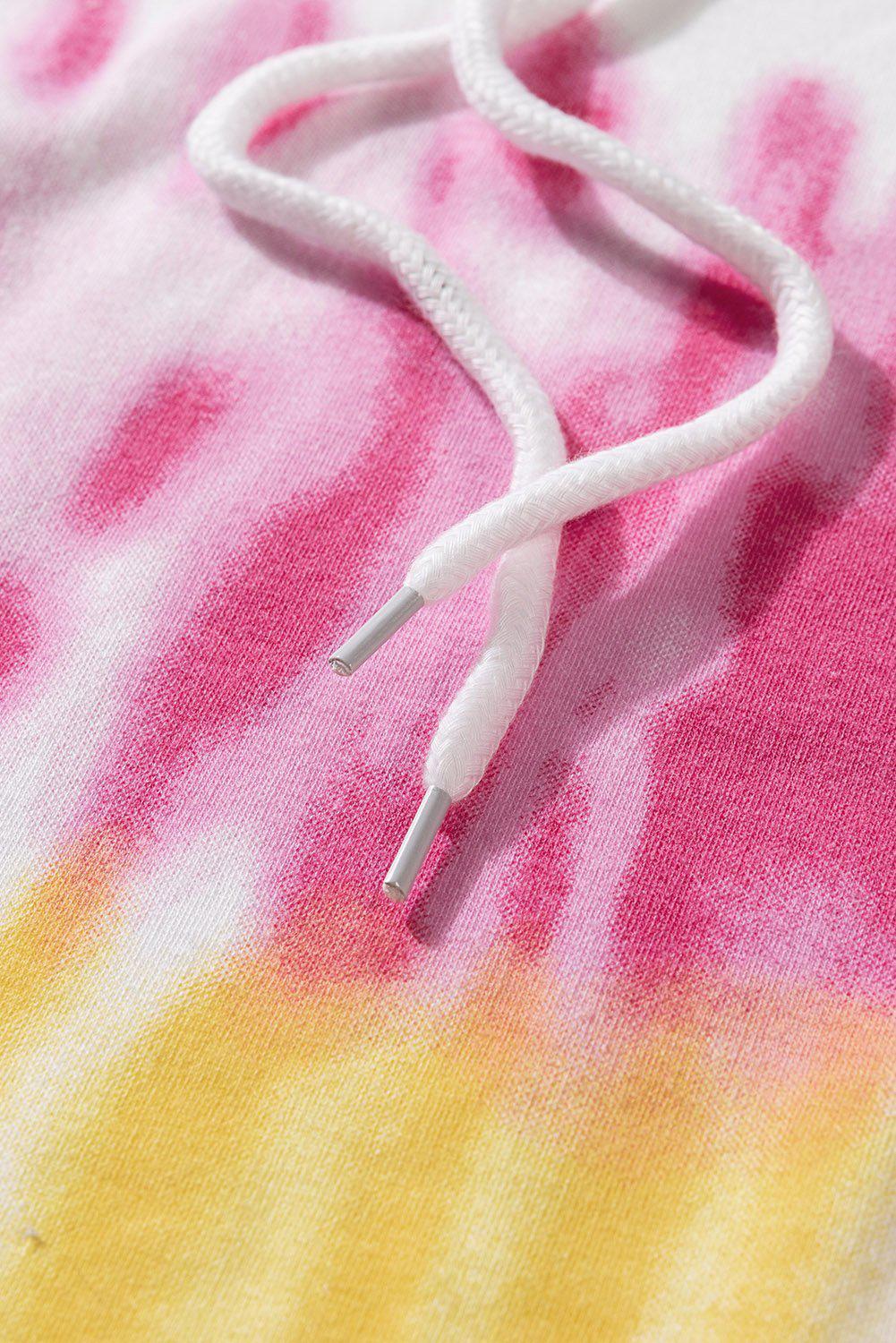 Tie-Dye Drawstring Pullover Hoodie BLUE ZONE PLANET