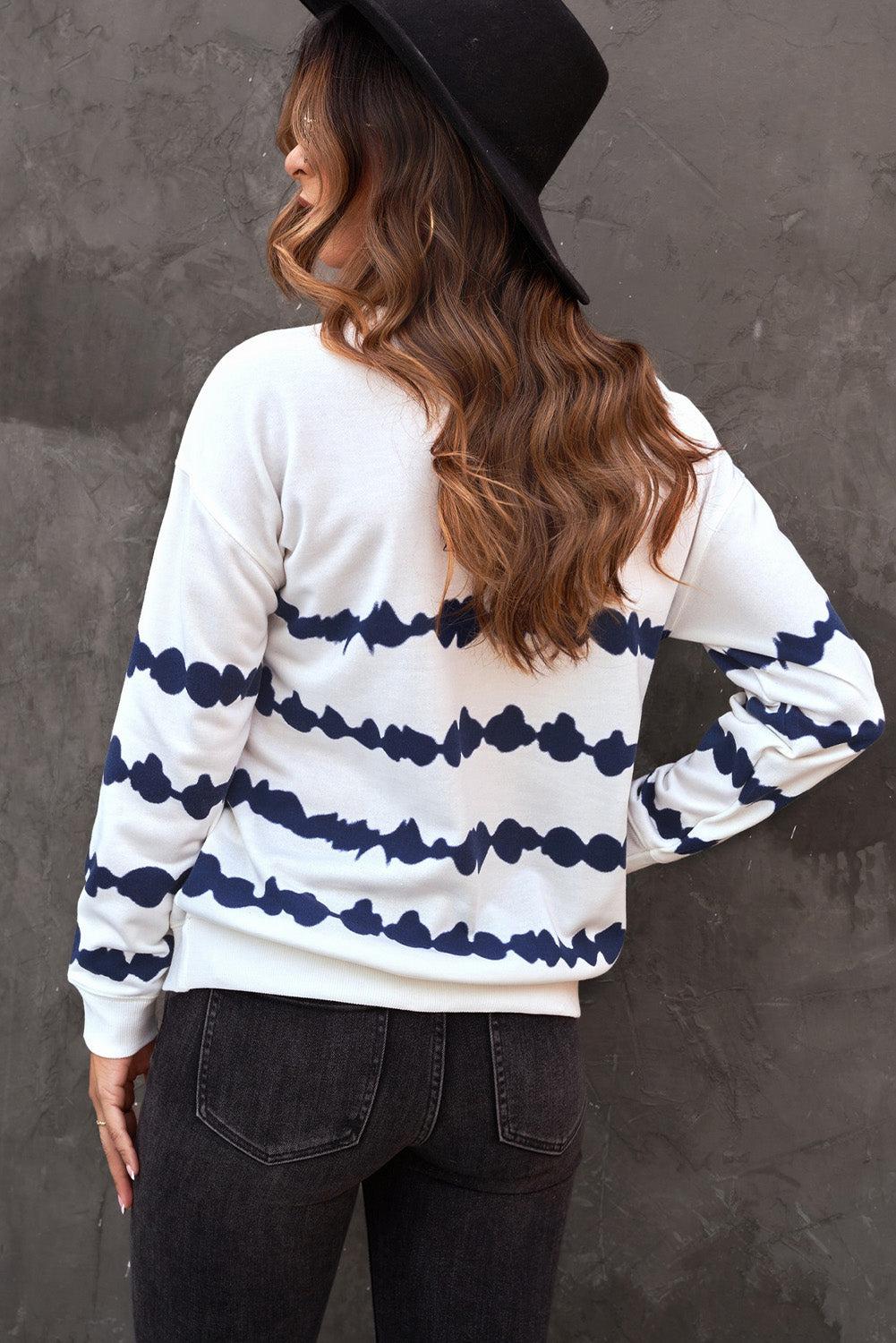 Tie-Dye Drop Shoulder Sweatshirt BLUE ZONE PLANET