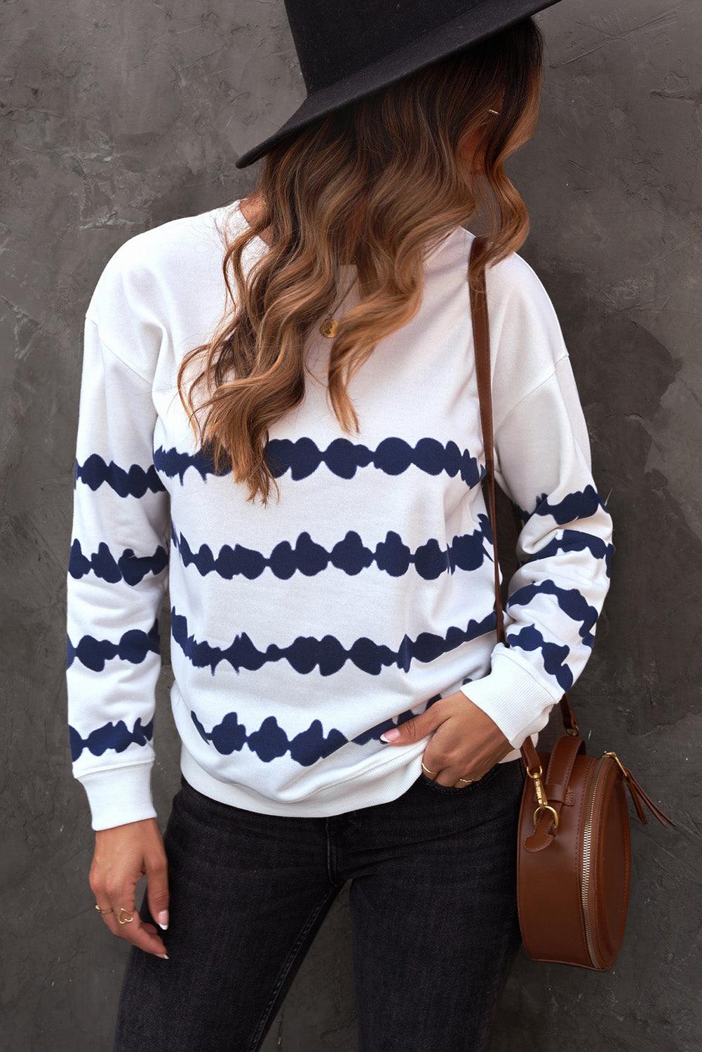 Tie-Dye Drop Shoulder Sweatshirt BLUE ZONE PLANET