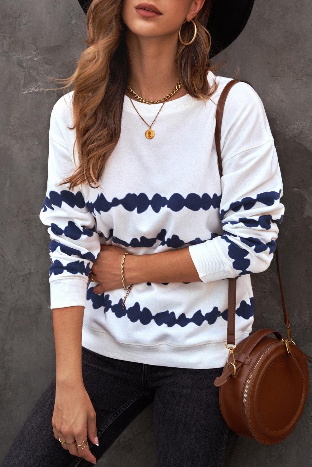 Tie-Dye Drop Shoulder Sweatshirt BLUE ZONE PLANET
