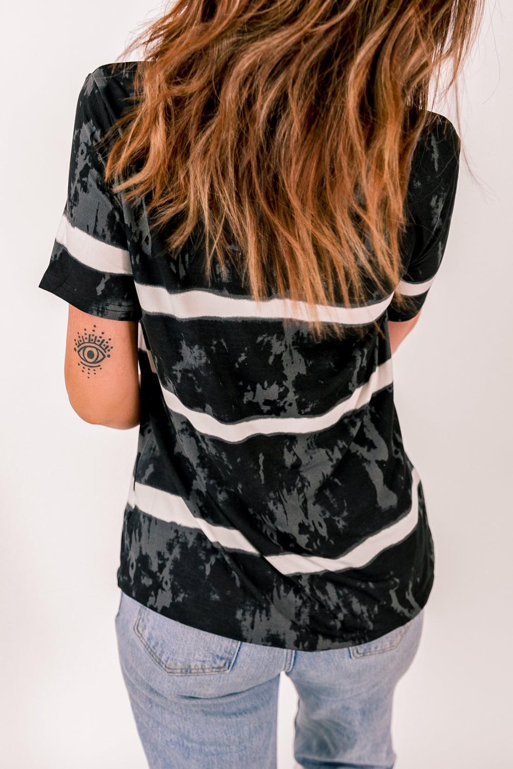 Tie-Dye Henley T-Shirt BLUE ZONE PLANET
