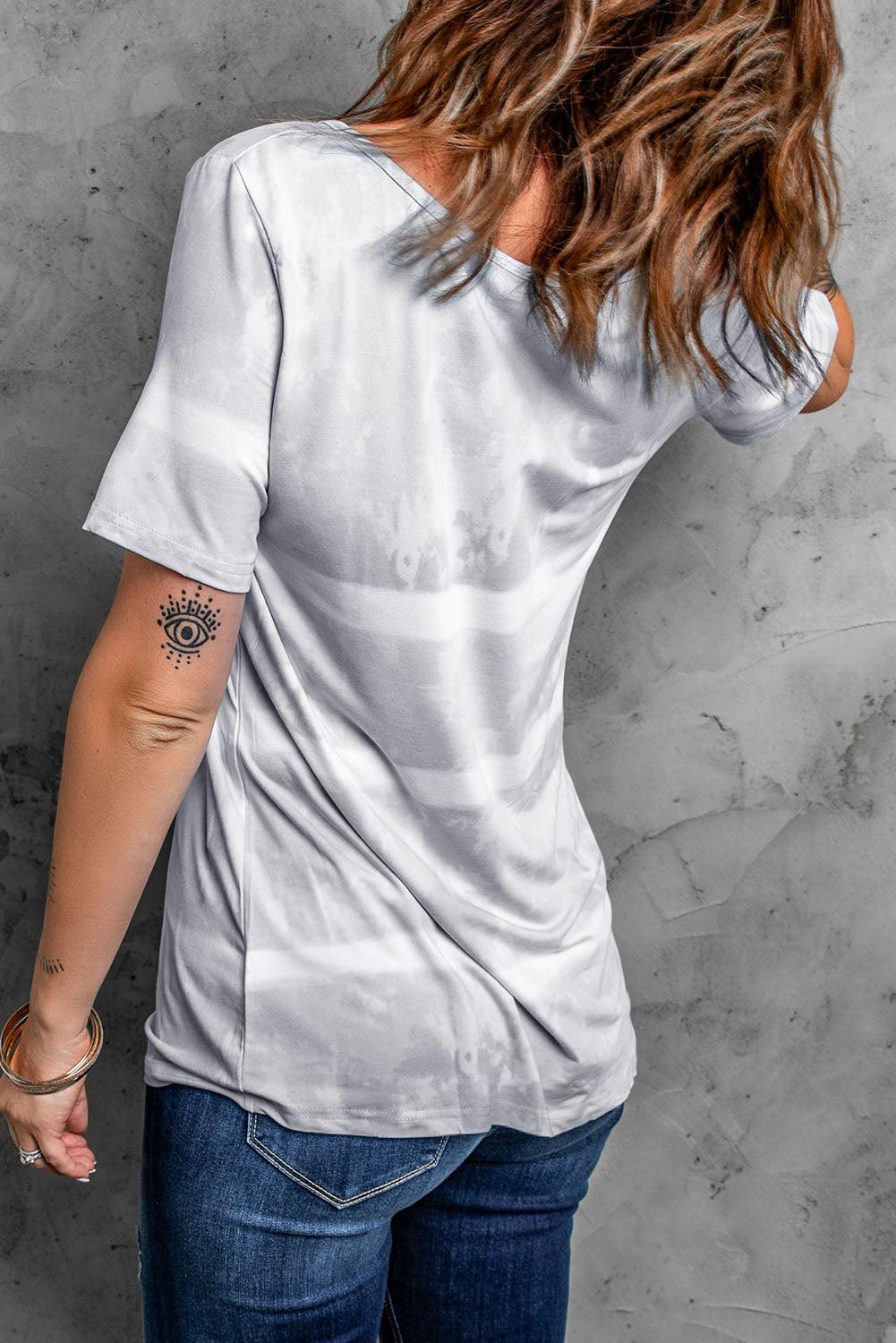 Tie-Dye Henley T-Shirt BLUE ZONE PLANET