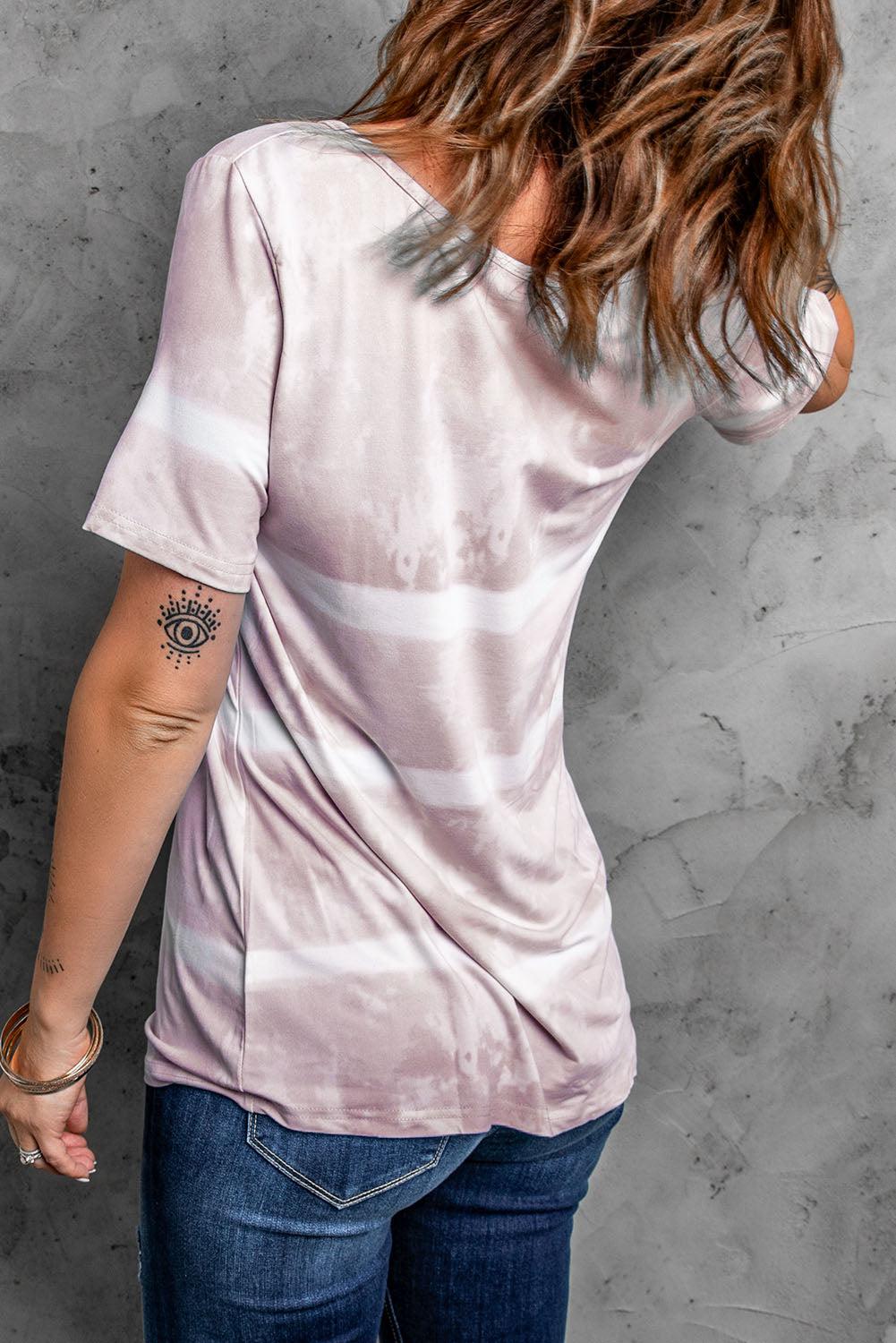 Tie-Dye Henley T-Shirt BLUE ZONE PLANET