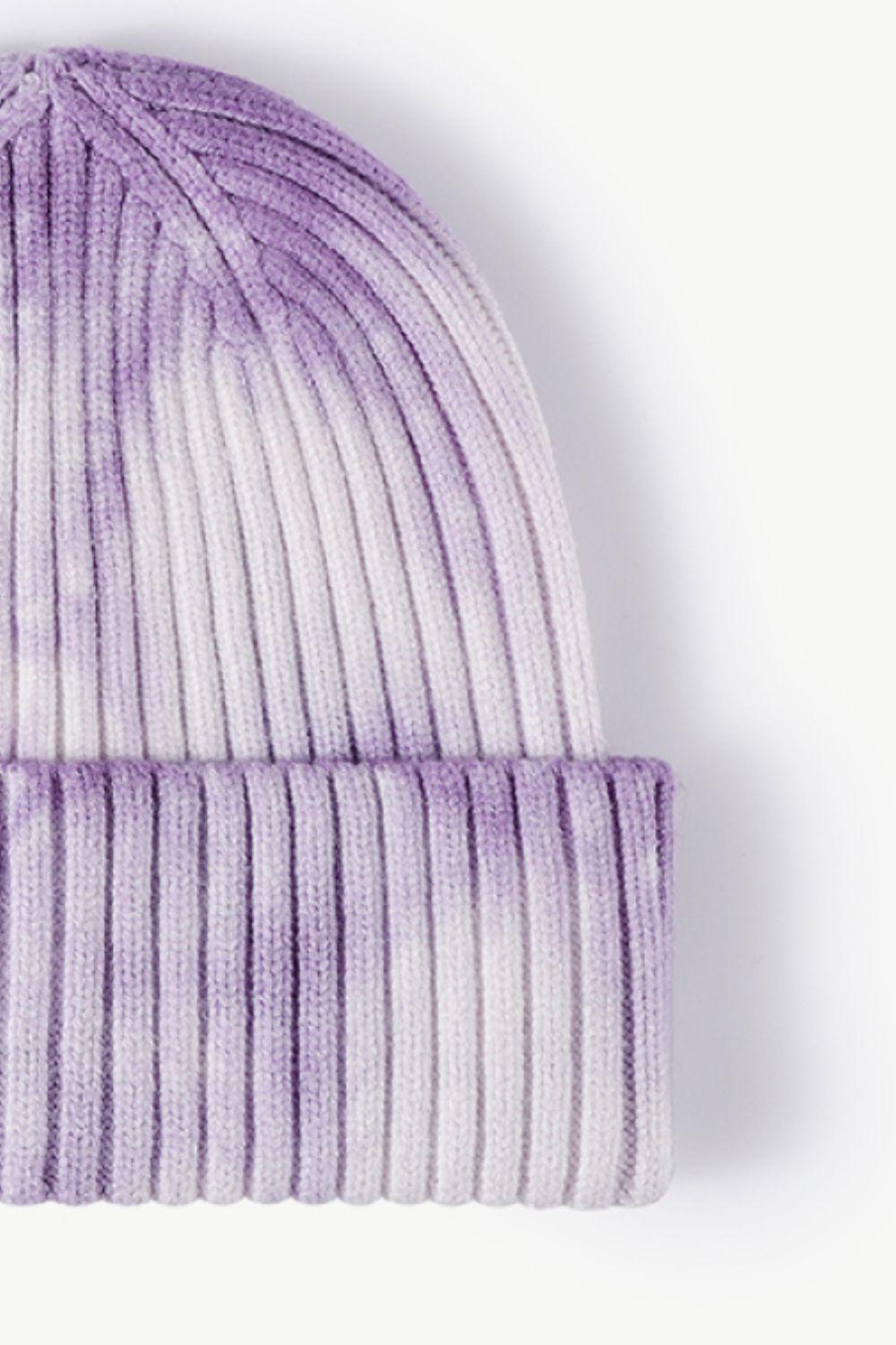 Tie-Dye Ribbed Cuffed Beanie BLUE ZONE PLANET