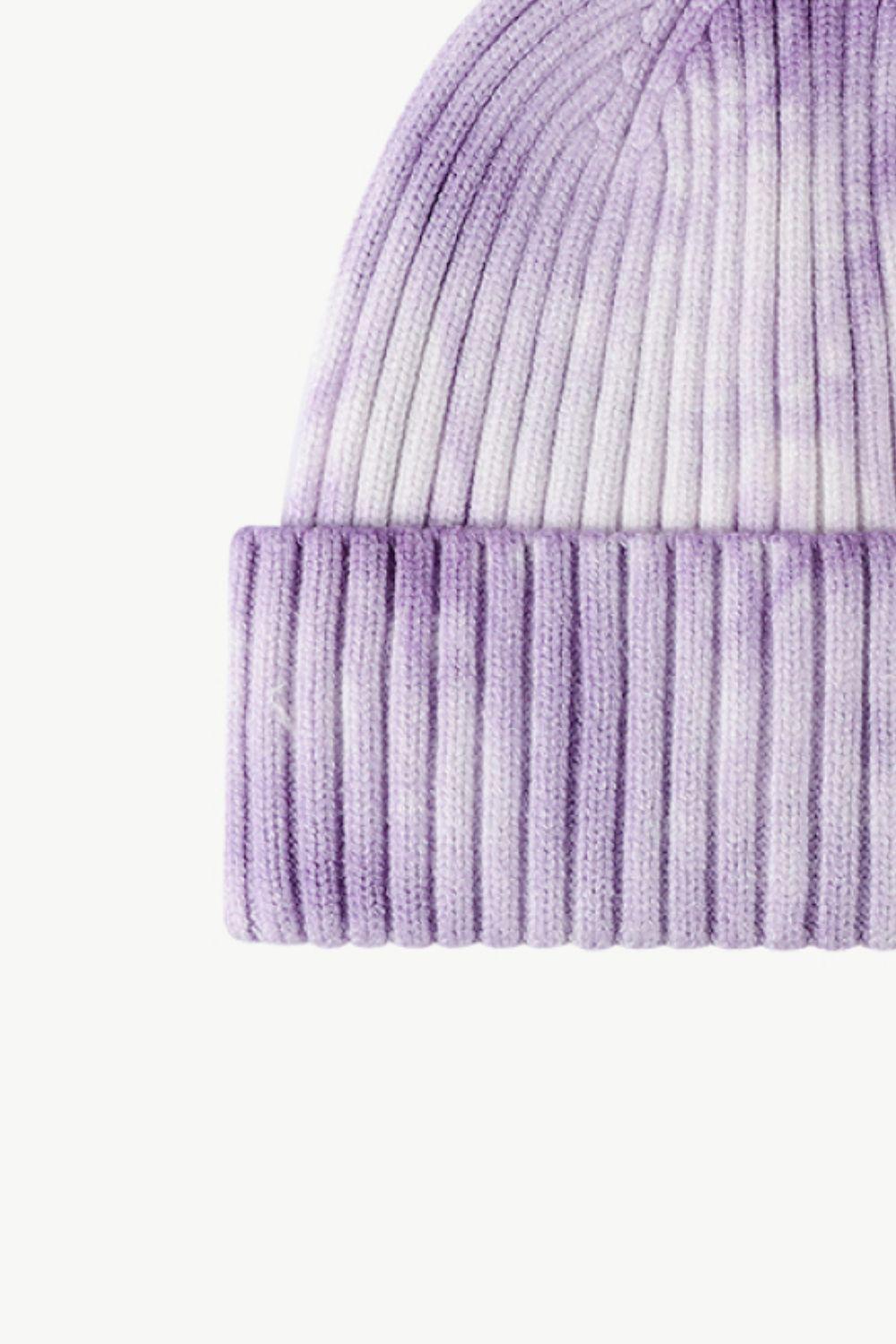 Tie-Dye Ribbed Cuffed Beanie BLUE ZONE PLANET