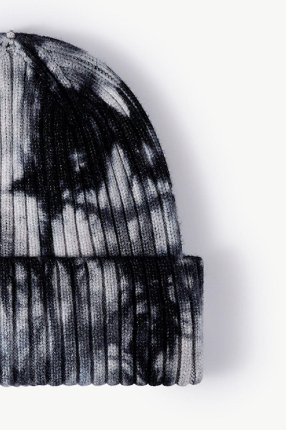 Tie-Dye Ribbed Cuffed Beanie BLUE ZONE PLANET