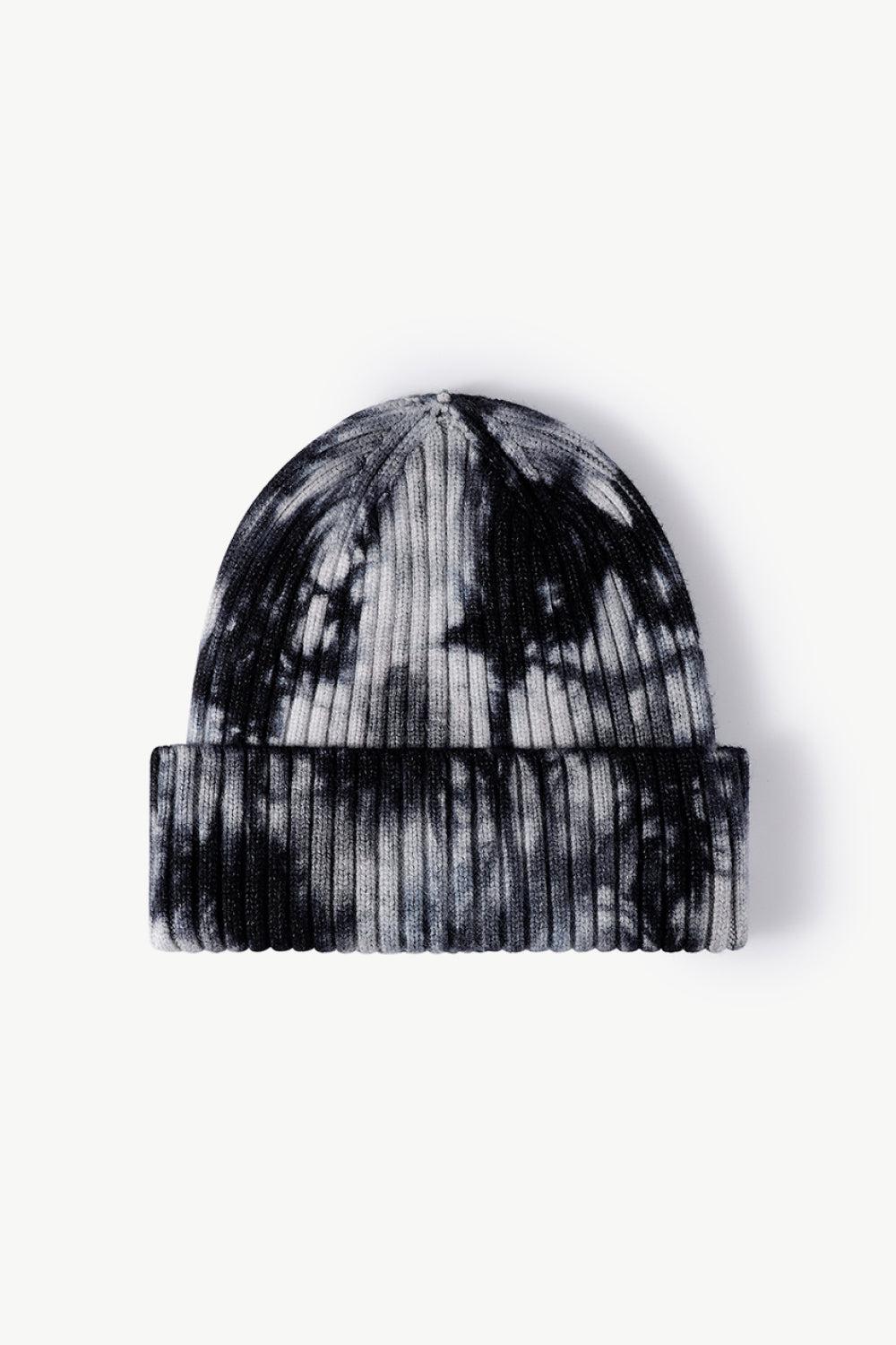 Tie-Dye Ribbed Cuffed Beanie BLUE ZONE PLANET