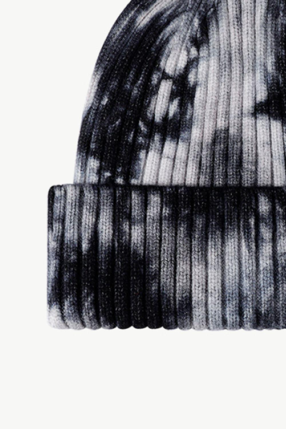 Tie-Dye Ribbed Cuffed Beanie BLUE ZONE PLANET