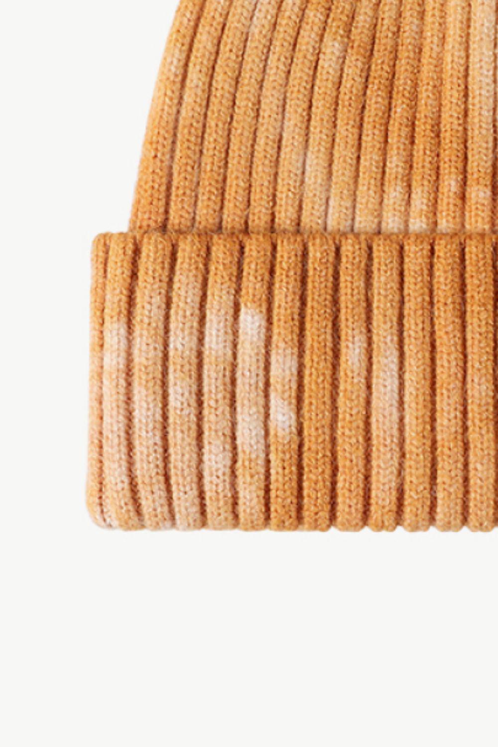 Tie-Dye Ribbed Cuffed Beanie BLUE ZONE PLANET