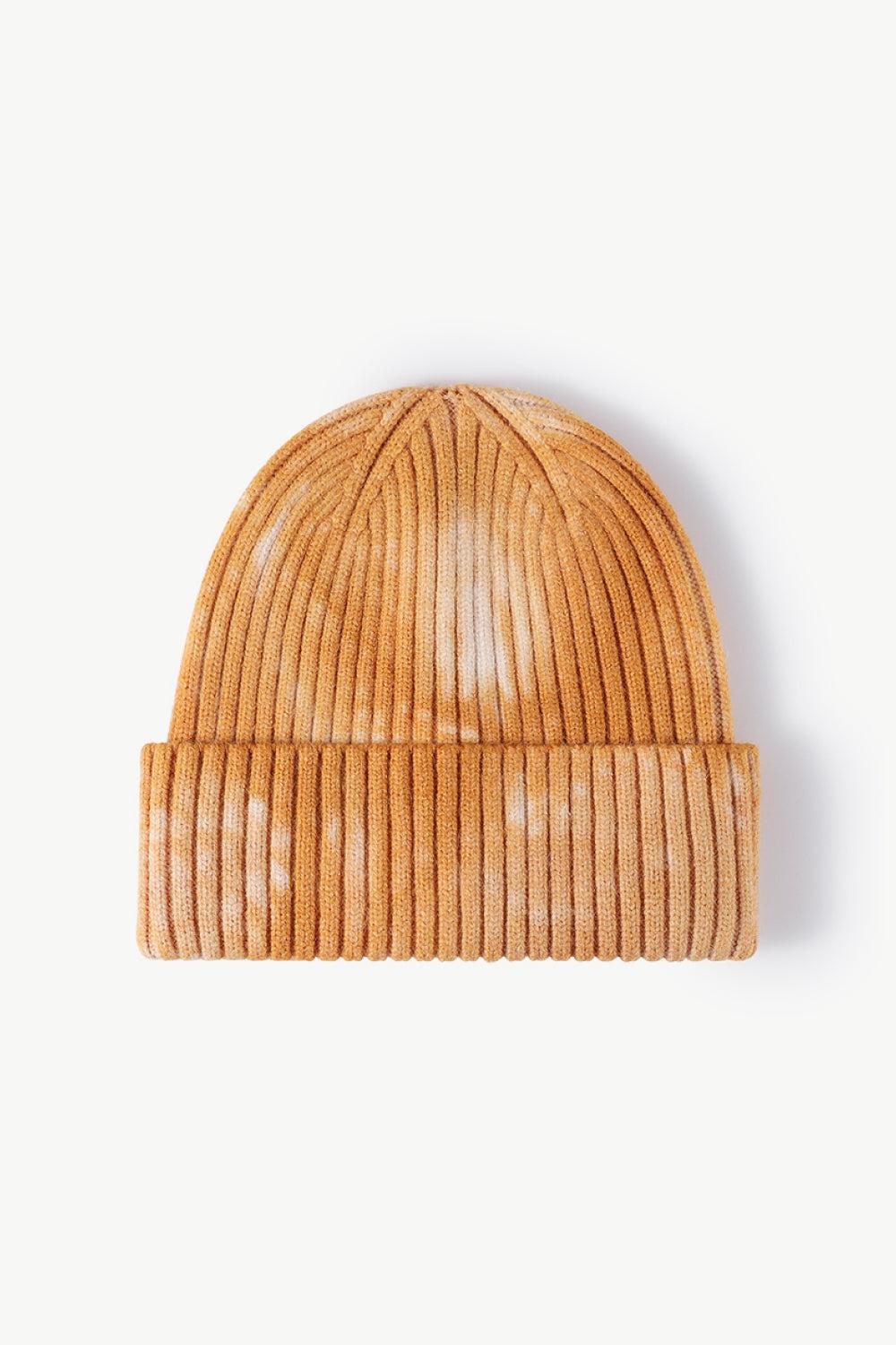 Tie-Dye Ribbed Cuffed Beanie BLUE ZONE PLANET