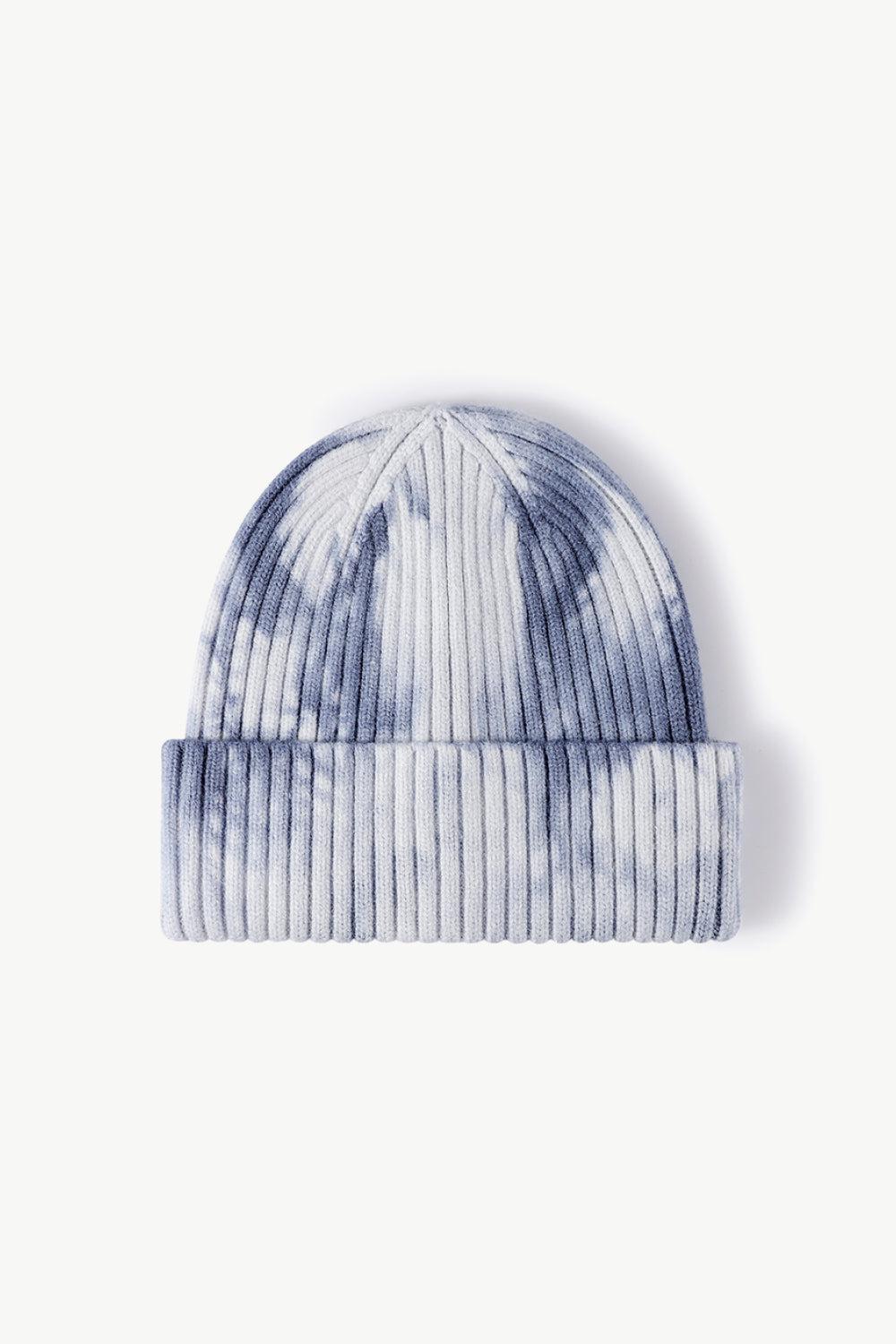 Tie-Dye Ribbed Cuffed Beanie BLUE ZONE PLANET