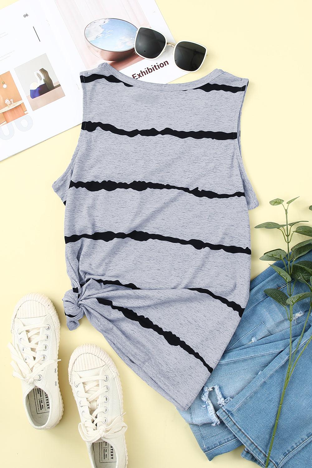Tie-Dye V-Neck Tank BLUE ZONE PLANET