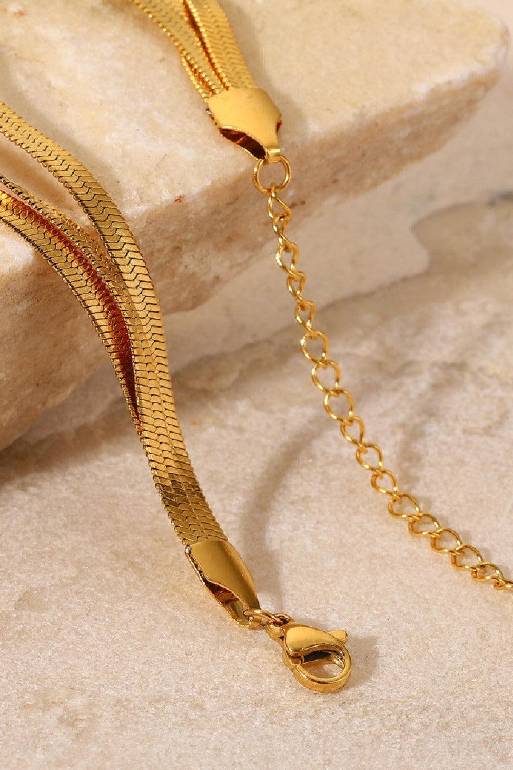 Triple-Layered Snake Chain Bracelet BLUE ZONE PLANET