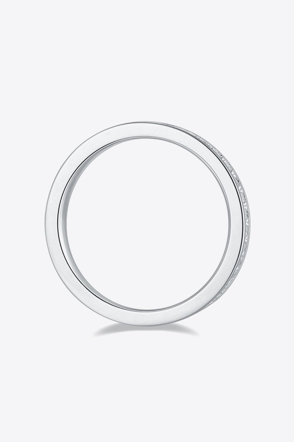 Unexplained Words Moissanite Ring BLUE ZONE PLANET