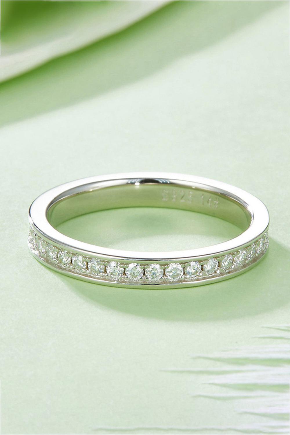 Unexplained Words Moissanite Ring BLUE ZONE PLANET