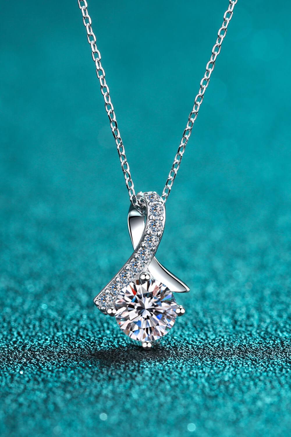 Unique and Chic Moissanite Pendant Necklace BLUE ZONE PLANET