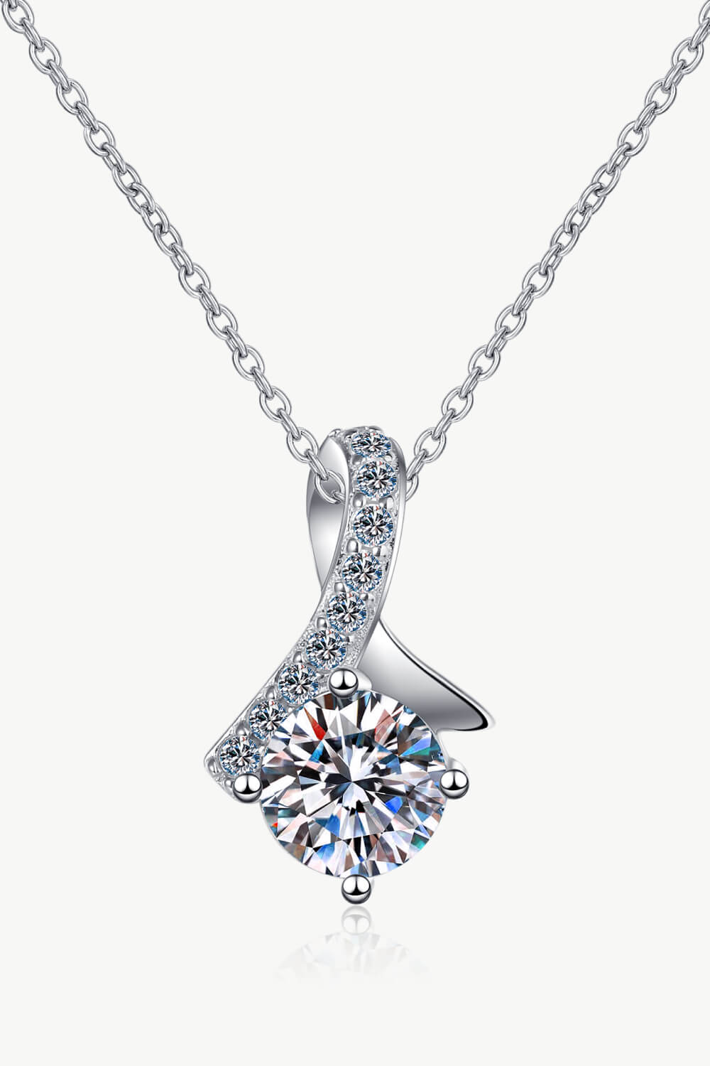 Unique and Chic Moissanite Pendant Necklace BLUE ZONE PLANET