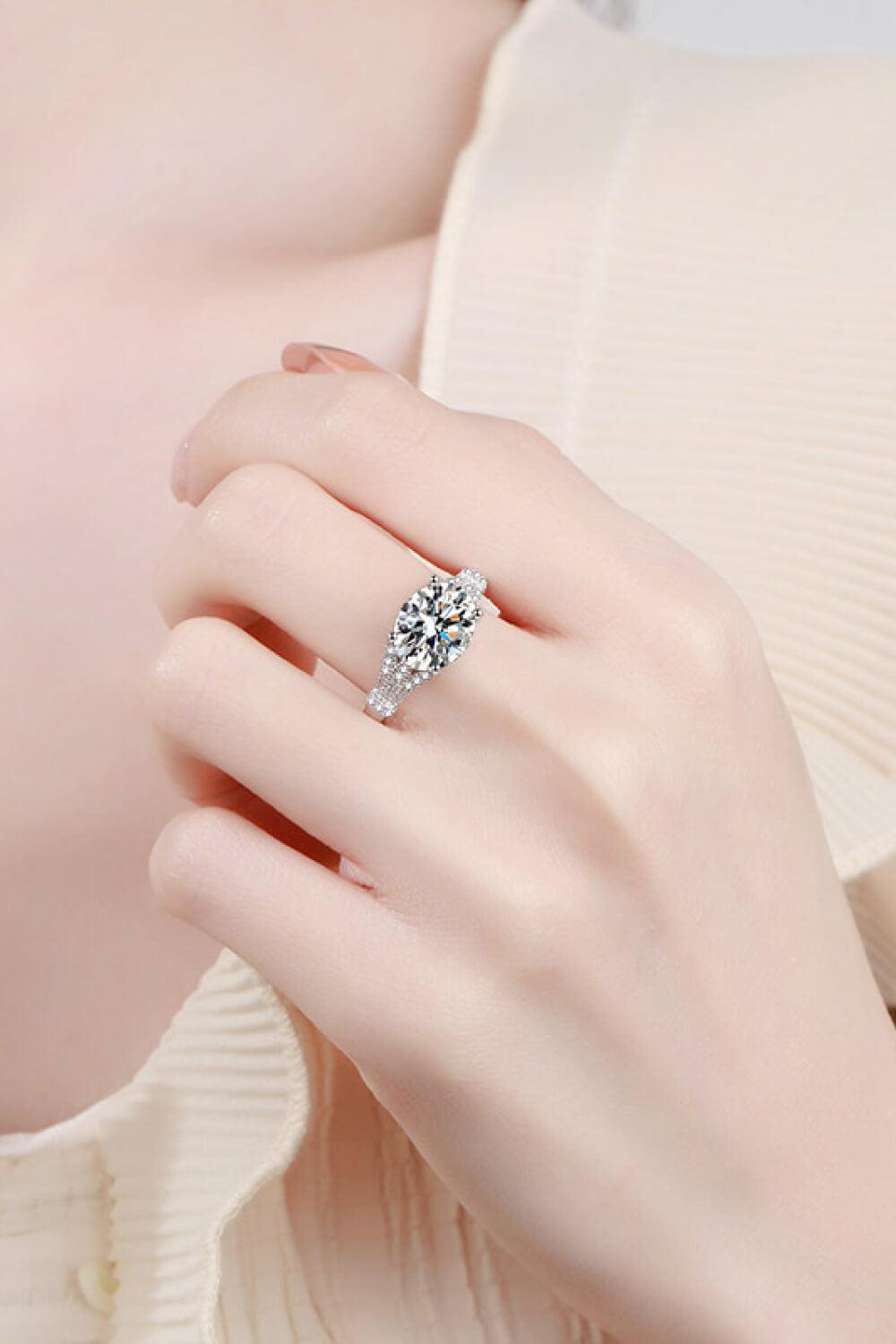 Unpredictable Day 3 Carat Moissanite Ring BLUE ZONE PLANET