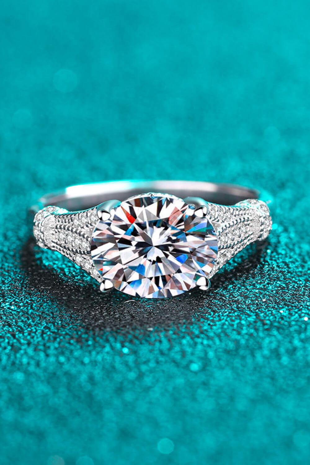 Unpredictable Day 3 Carat Moissanite Ring BLUE ZONE PLANET